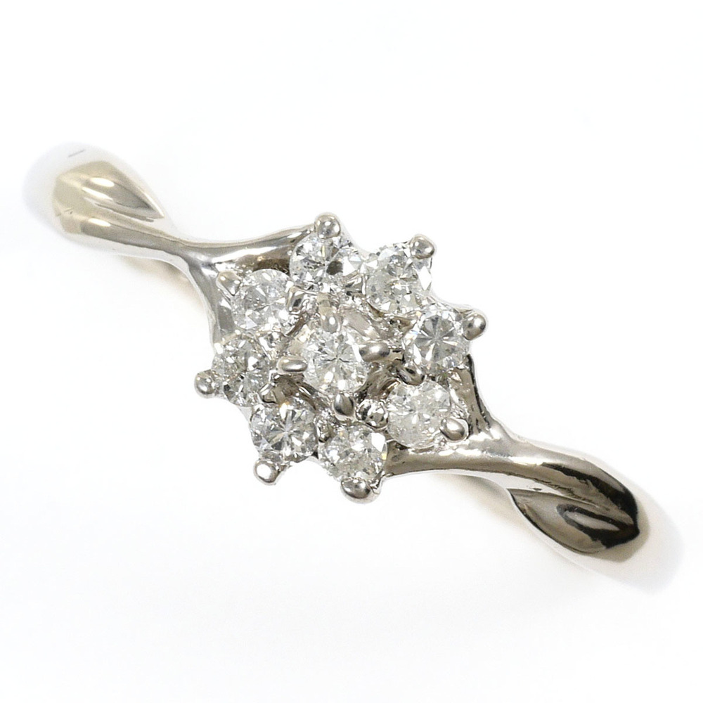 VINTAGE Silver Diamond Ring